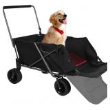 REDCAMP Folding Dog Wagon Cart with Extendable Rea