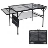 JOUYEK Folding Grill Table, 3x2 FT Portable Campin