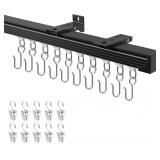 Ceiling Curtain Track 6 9 ft Black - Heavy Duty Ce