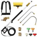24 FT Telescoping Pressure Washer Wand with Pressu