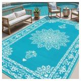 Yamaziot Outdoor Rug 8x10 Ft, Waterproof Plastic S
