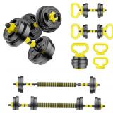 Adjustable Dumbbell Set, 10-90lbs Free Weights wit