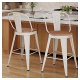 Aklaus Swivel Metal Bar Stools 30 inch Swivel Bar