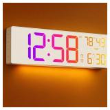 18.5" Large Digital Wall Clock with Remote Contro
