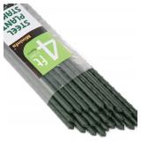 Mininfa Steel Plant Stakes 4 Feet, Plastic Coated