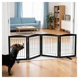 ZJSF Freestanding Dog Fence Indoor, Foldable Dog G