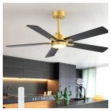 Ceiling Fans with LED Lights, 52 Inch 5-Blade Ceil
