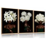 HPINUB Black Woman Framed Canvas Prints Wall Art S