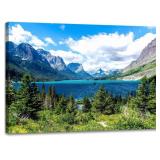 SKASNFAI Glacier National Park Wall Art Lake Mount