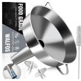 Walfos Extra Large Stainless Steel Funnel with Ven
