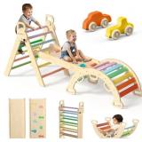 BlueWood Pikler Triangle Set with Safe Handle, Fol