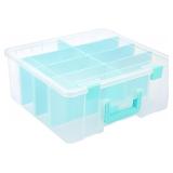 BTSKY Clear Plastic Dividing Storage Box with 8 De