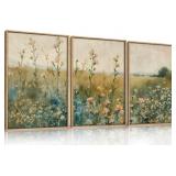 HLNIUC Vintage Watercolor Wildflower Landscape 3 P
