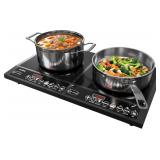 Sunvivi Portable Induction Cooktop: 2 Burners in 1