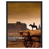 A PLUS MAX 22x30 Picture Frame, Black Engineered W