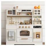 Wooden Play Kitchen for Kids  Realistic Appliances