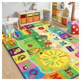 Chicrug Educational Kid Area Rug for Playroom, 7x1