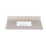 Tuscany khaki engineered marble vanity top with re