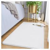 Amearea Modern Washable Runner Rugs, 2x4 Feet Whit