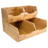 HOMESTEAD Bamboo Pantry Storage Bins   Stackable P