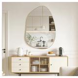 Irregular Wall Mirror Asymmetrical Mirror, Gold Mi