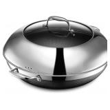 HexClad Hybrid Nonstick 14-Inch Wok with Stainless