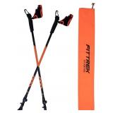 FitTrek Nordic Walking Poles for Men Women - 2 Pac