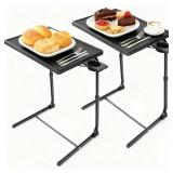 HUANUO Adjustable TV Tray Set of 2 - TV Dinner Tra