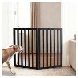 ZJSF Freestanding Indoor Dog Gate for House Foldab