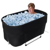 Portable Bathtub Ice Bath Tub with Storage Bag, 45