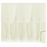 4 Panels Ivory Backdrop Curtains for Wedding Party