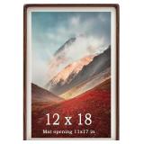 12x18 Frame Natural, Solid Walnut Wood 12 x 18 Pos