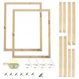 2PCS Wooden Frame DIY Picture Frames Art Suitable
