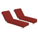 Sundale Outdoor Olefin Chaise Lounge Cushion Set o