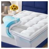 Dual Layer 4 Inch Memory Foam Mattress Topper Full