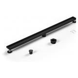 Linear Shower Drain 42", Matte Black Floor Drain