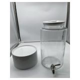 Studio Tu Glass Drink Dispenser with Ceramic Stand