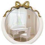28x28 inch Gold and White Bow Mirrors for Wall, Ro