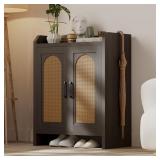 Mericonia Shoe Cabinet Storage for Entryway, Natur