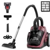 Canister Vacuum Cleaner, 45Kpa 1600W Bagless Canis