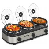 Sunvivi Triple Slow Cooker, Buffet Server and Food