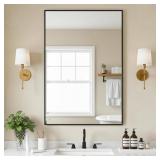 FICTOR Bathroom Vanity Mirror-Black, 36" x 24",