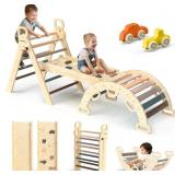 BlueWood Pikler Triangle Set with Safe Handle, Fol