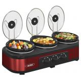 Sunvivi Triple Slow Cooker Buffet Servers and Warm