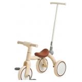 4-in-1 Toddler Tricycle with Adjustable Push Handl