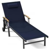Ciokea Outdoor Lounge Chair with Pillow, 5-Positio