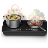 1800W Double Induction Burner, Minimal Cross-Patte