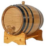 1 Gallon Oak Aging Barrel (5 Liter) with Stand, Bu