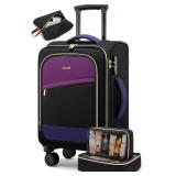 LOVEVOOK 4 Pcs Carry On Luggage 22x14x9 Airline Ap