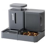 ZOMISIA Gravity Cat Feeder and Water Dispenser, 2